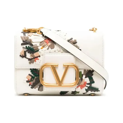 Valentino Телячья кожа Портативная Сумка через плечо Сумка на плечо Женская Бежевая