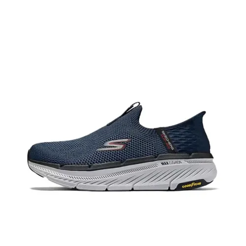 Skechers Max Cushioning Premier 2,0 Амортизация Низкий Топ Беговые кроссовки Мужские Синие