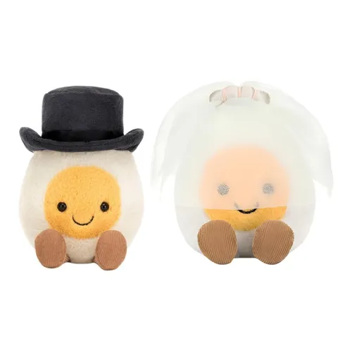 JELLYCAT Fun Wedding UK JELLYCAT Жених Невеста Вареное яйцо Куклы Плюшевая кукла 11 см Рекомендуемый рост В сидячей позе