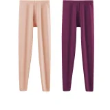 Набор из 2 шт (Кожа Тон + Фиолетовый) тонкий теплый бархат / высокий эластичный ремень / двойная нить для шитья