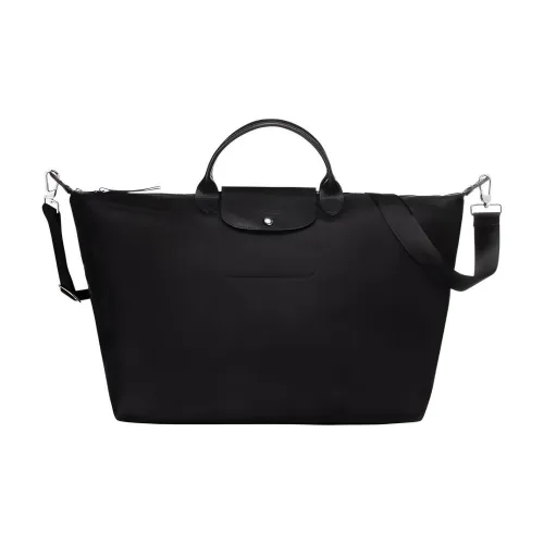 LONGCHAMP Le Pliage Néo Коровья кожа Путешественная сумка Сумка Большая Женская Черная