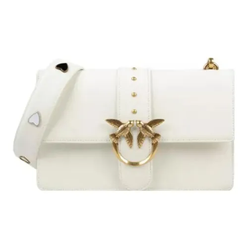 PINKO Коровья кожа Bird Сумка Swallow Сумка Сумка через плечо Большой Women's White