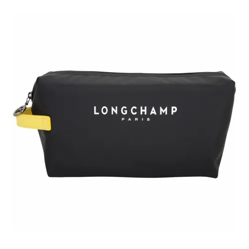 LONGCHAMP Сумка из найлона с холщовой сумкой косметичка женская черная
