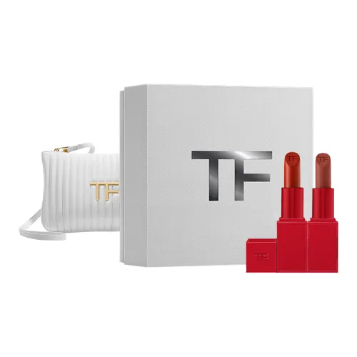 TOM FORD Двухтонная Красная Трубочка Помады Матовая с Матовой Текстурой для Цветов Естественного Изображения 3г+3г+Сумка Ремень