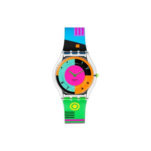 Swatch Quartz Механизм Унисекс Часы 34мм*38мм*4,3мм Многоцветные