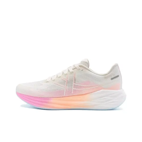 XTEP Speed 5,0 Slip-resistant Abrasion-resistant Low-top Беговые кроссовки Женские Белый Розовый