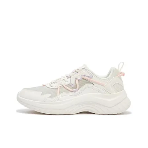 361° Противоскользящие устойчивые к истиранию низкие беговые кроссовки с топом женские белые фиолетовые