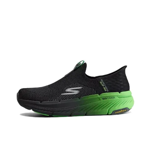 Skechers MEN'S GO Низкие Беговые Кроссовки Мужские Черные Зеленые