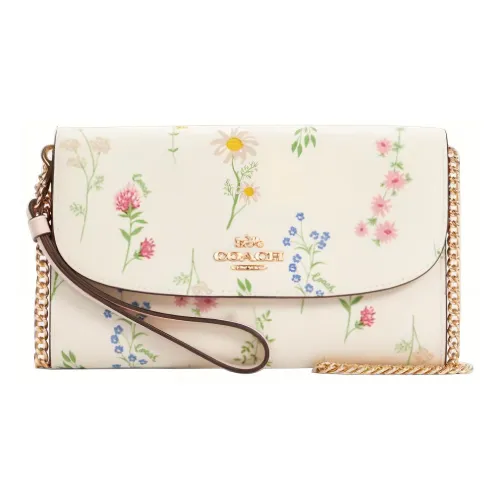 COACH Gemma Кожа Сумка с цепочкой Сумка Сумка через плечо Сумка через плечо Маленькая Женская Белая