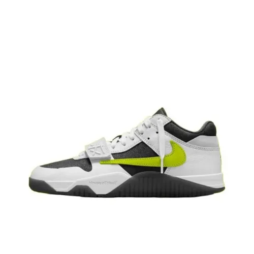 Travis Scott x Nike Swoosh Амортизация Износостойкие Низкие Скейтборд Кроссовки Унисекс Белый Черный Зеленый