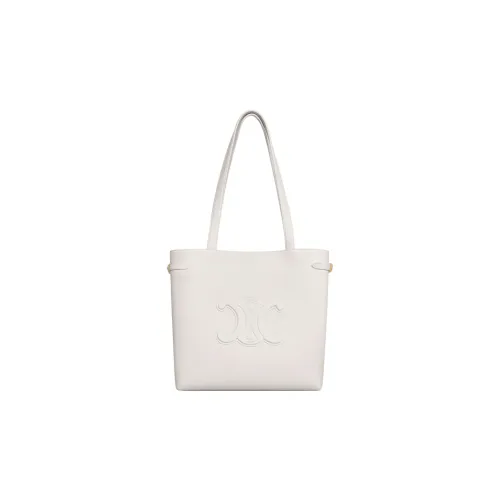 CELINE Cabas Замша Телячья кожа Тоут Сумка Сумка для покупок Сумка на плечо Сумка среднего размера Женская Бежевая