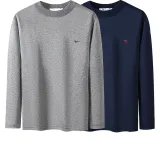 2 штуки топ (светлый конопля серый + темно-синий) с бархатом и утолщенный / средний вырез, ветрозащитный