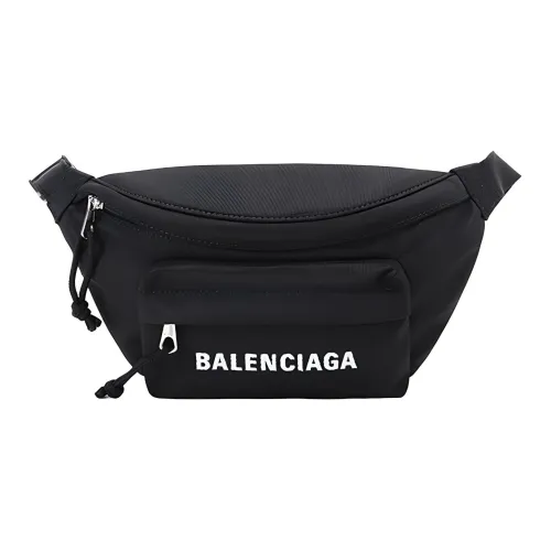 Balenciaga Ткань Sling Сумка Сумка через плечо Бананка Маленькая Женская Черная