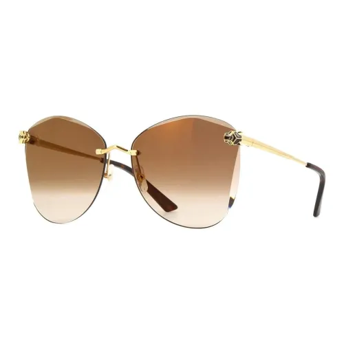 Cartier Metal Butterfly Sunglasses Women's Gold