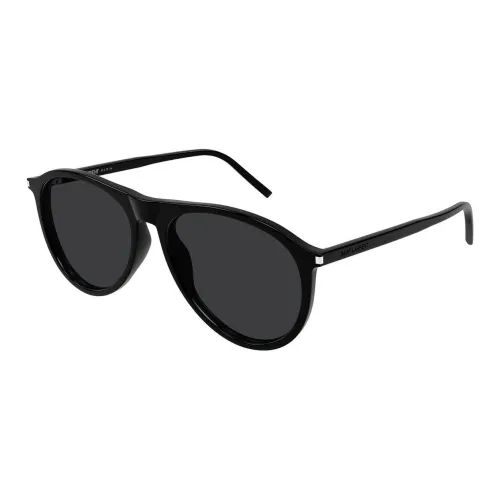 SAINT LAURENT Ацетат OVAL SUNGLASSES Мужской Черный