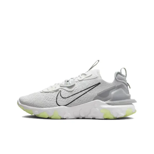 Nike React Vision Slip-Resistant Abrasion-Resistant Low Top Casual Running Shoes Men's Gray Найк React Vision Противоскользящий Устойчивый к Износу Низкий Топ Повседневные Беговые Кроссовки Мужские Серый