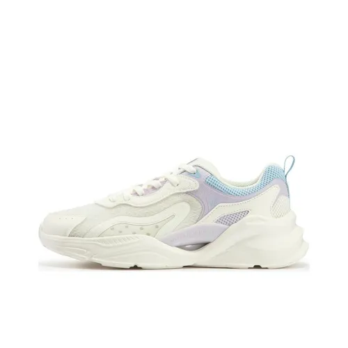 361° Устойчивый к истиранию Низкий Топ Повседневная обувь Женская Белый Фиолетовый