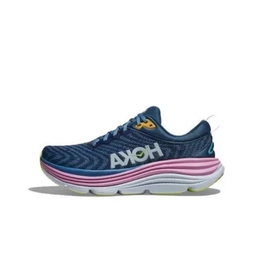 HOKA ONE ONE Gaviota 5 Slip-resistant Abrasion-resistant Low-top Беговые кроссовки Женские Cyan