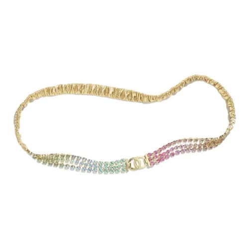 CHANEL Металл, овечья шкура, стразы, цепочки для талии, женские