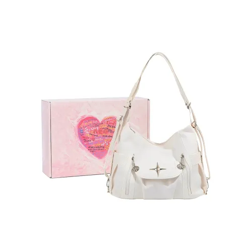 MINLUBAOLUO ПУ (полиуретан) Повседневный Нишевый Универсальный Дизайн Коммутирование Плечевая сумка Путешествие Регулируемый Двойной Плечевой ремень Женская Экрю