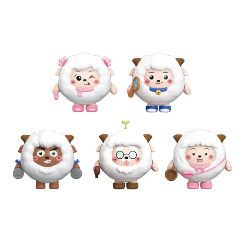 Cimon Happy Sheep And Big Wolf Сборка Кукла Слепые коробки Single Mystery Box Целая коробка 6 шт