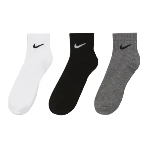 NIKE Черный+Белый+Серый 3 шт Унисекс Носки