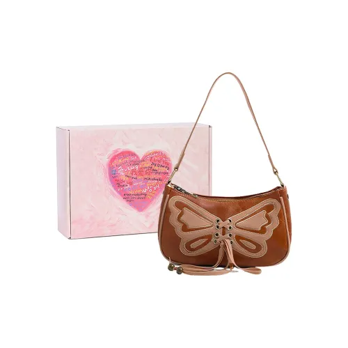 MINLUBAOLUO ПУ (полиуретан) Сумка через плечо Стандартная Женская Листья Опавшие Коричневый