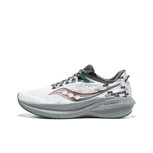 Saucony Triumph Victory 21 Беговые кроссовки Низкий топ Серый Зеленый Унисекс