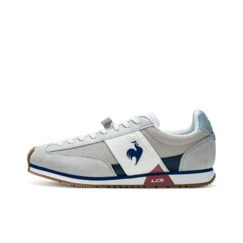 Le Coq Sportif Дышащие и противоскользящие низкие кроссовки для велосипеда мужские серо-белые