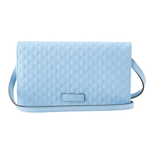 GUCCI Сумка через плечо из коровьей кожи женская небесно-голубая