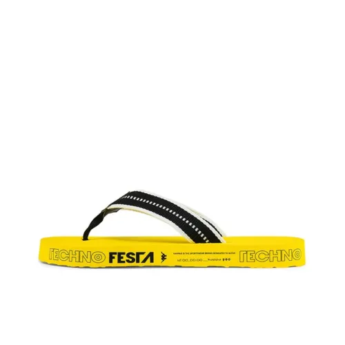 KAPPA Противоскользящие шлепанцы унисекс черные желтые