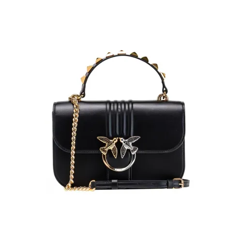 PINKO Коровья кожа Swallow Сумка Сумка через плечо Средняя Женская Черная
