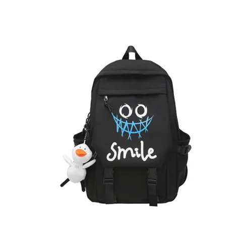 FEO Nylon Backpack Standard Unisex Black White FEO Нейлон Рюкзак Стандартный Унисекс Черный Белый