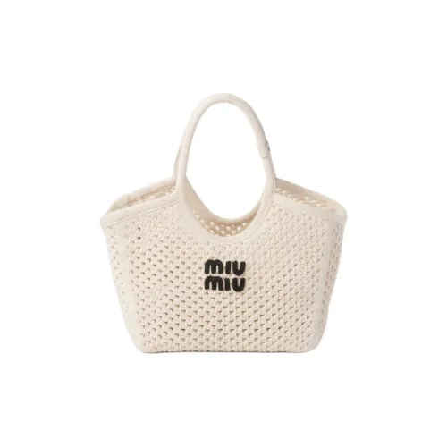 MIU MIU Ткань Сумка Унисекс Мел Белый