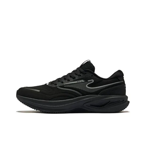 Erke Shock Absorbers Slip-Resistant Abrasion-Resistant Lightweight Low-Top Running Shoes Men's Deep Black Эрке Шок Абсорберы Противоскользящие Устойчивые к Износу Легкие Низкие Кроссовки для Бега Мужские Глубокий Черный