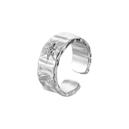 FUO Серебряное покрытие медные кольца унисекс