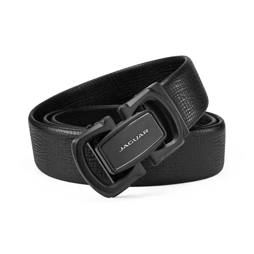 JAGUAR Модный Бизнес Cut Out Дизайн Ремни из коровьей кожи Мужской Черный Хром Ширина 3,5 см