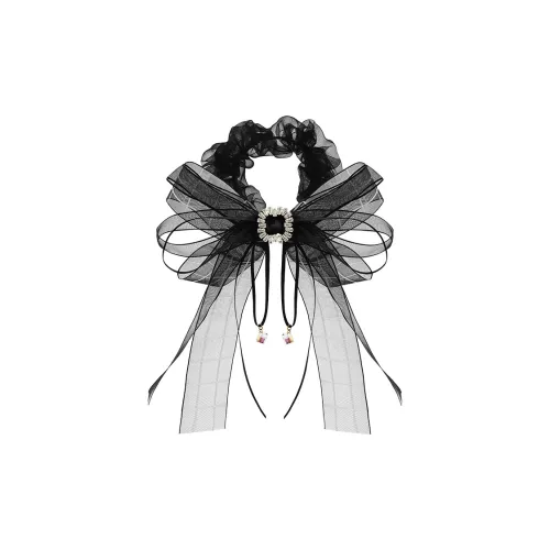 ROYALSASA Шелковый шифон искусственный кристалл резинка для волос женский