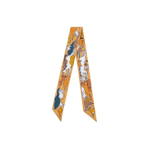 HERMES Шелковые шарфы Унисекс Желтый