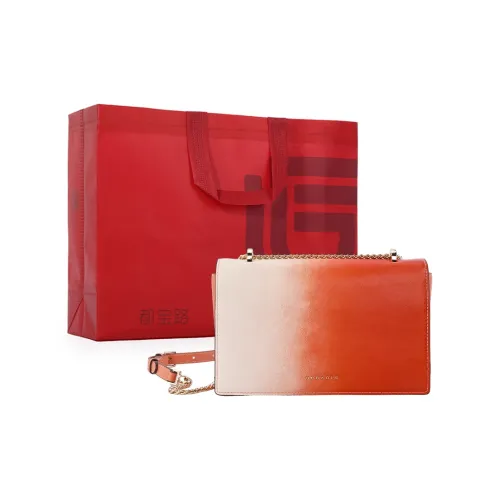 Dubaolu Коровья кожа Маленькая квадратная сумка Сумка через плечо Сумка на плечо Женская