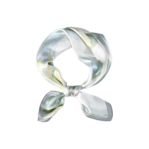 Eucalyptus Ornamentation 100% шелк Шарфы из шелка Mulberry Женские