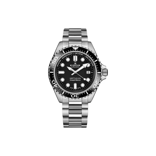 EDOX Автоматический Механический Механизм Мужские Часы 42 мм Черный