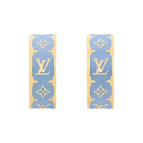 LOUIS VUITTON Металл Эмаль Серьги Женские Синий