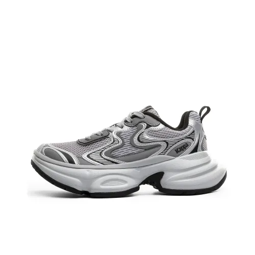 KAPPA Противоскользящие устойчивые к истиранию низкие топовые кроссовки с толстой подошвой женские серебряные