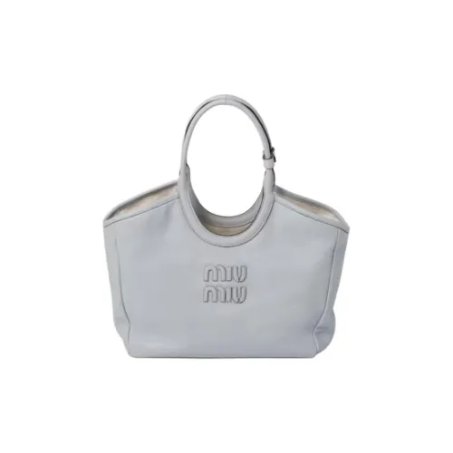 MIU MIU Кожа Тоут Сумка Сумка для покупок Сумка на одно плечо Женская Небесно-голубой