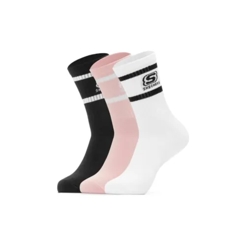 Skechers COLORFUL Черный/белый/розовый Женские MID Носки до икры