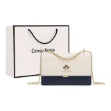 Бежевый, белый и синий