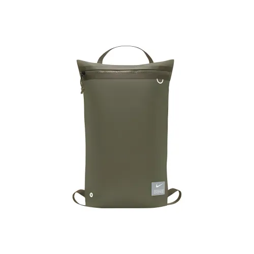 Nike Ткань Спортивный Рюкзак Унисекс Хаки Зеленый