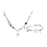 Яркий маленький браслет "Призрак" + комплект ожерелья (белый)