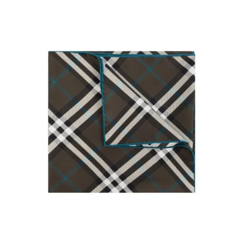 Шарфы из шелка Burberry унисекс коричневого цвета